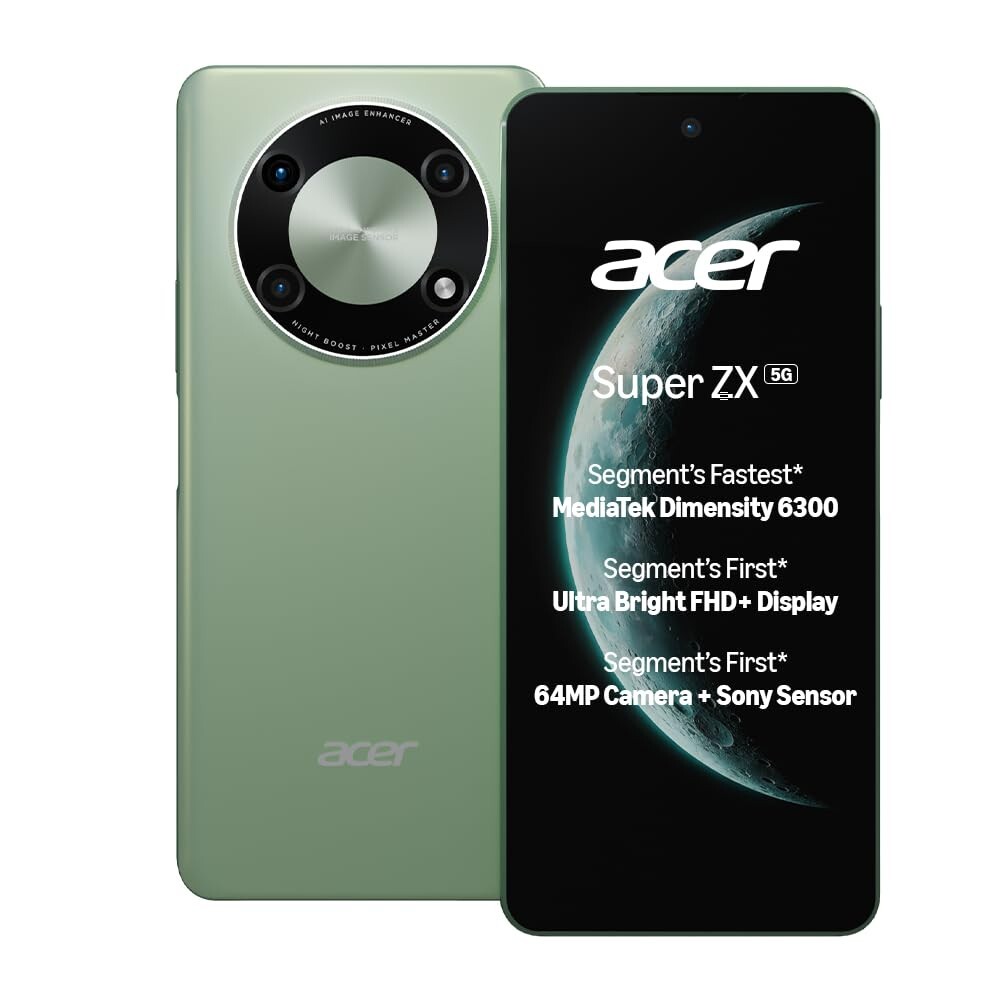 New Acer Super ZX 5G-Factory Unlocked-DUAL SIM-6GB RAM-Sony 64MP