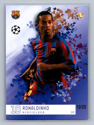 Ronaldinho 2024 Topps Total Football Purple #/25 SN FC Barcelona