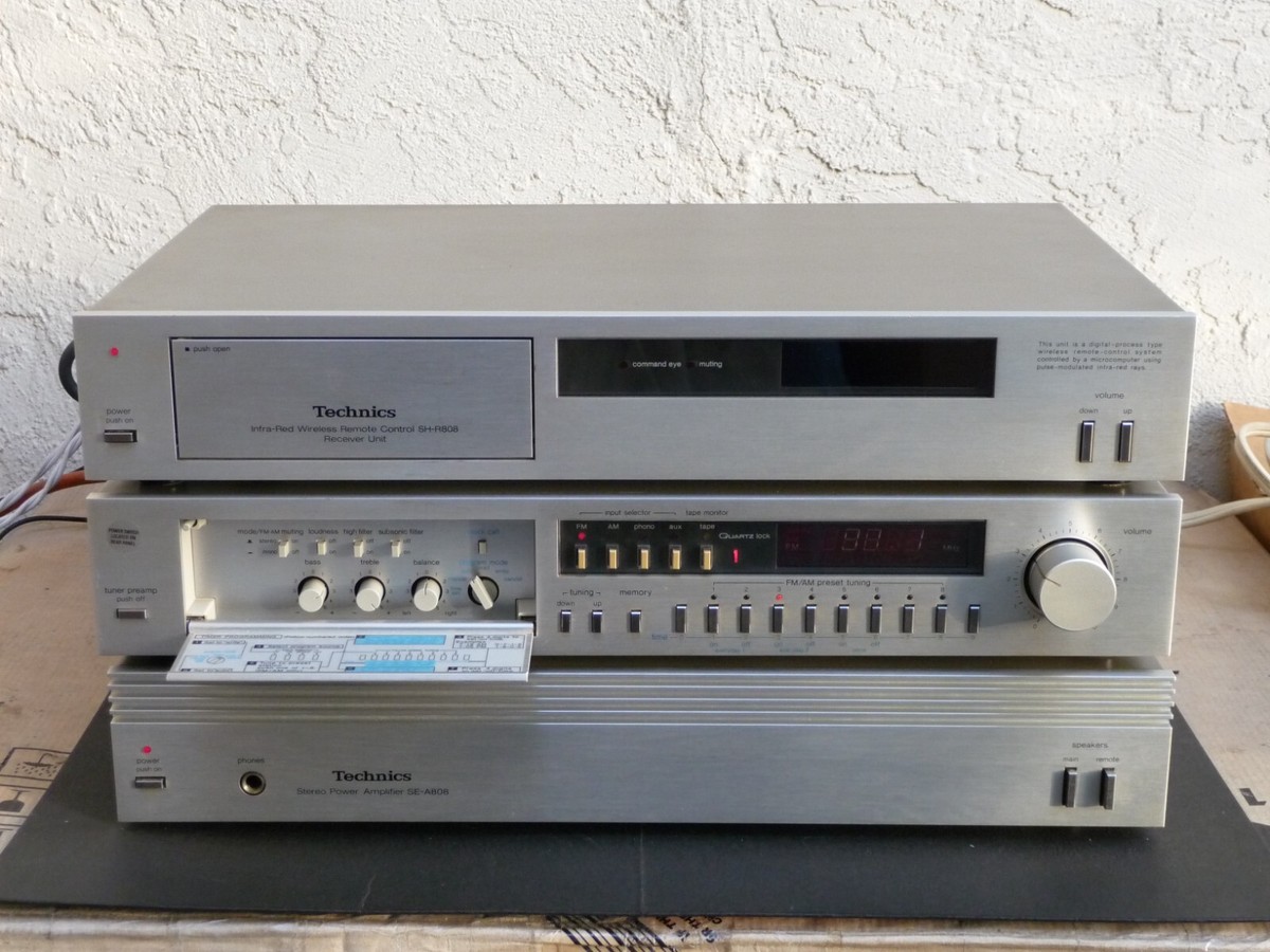 Technics Stereo System ST-K808 Preamp SE-A808 Power Amp SH-R808