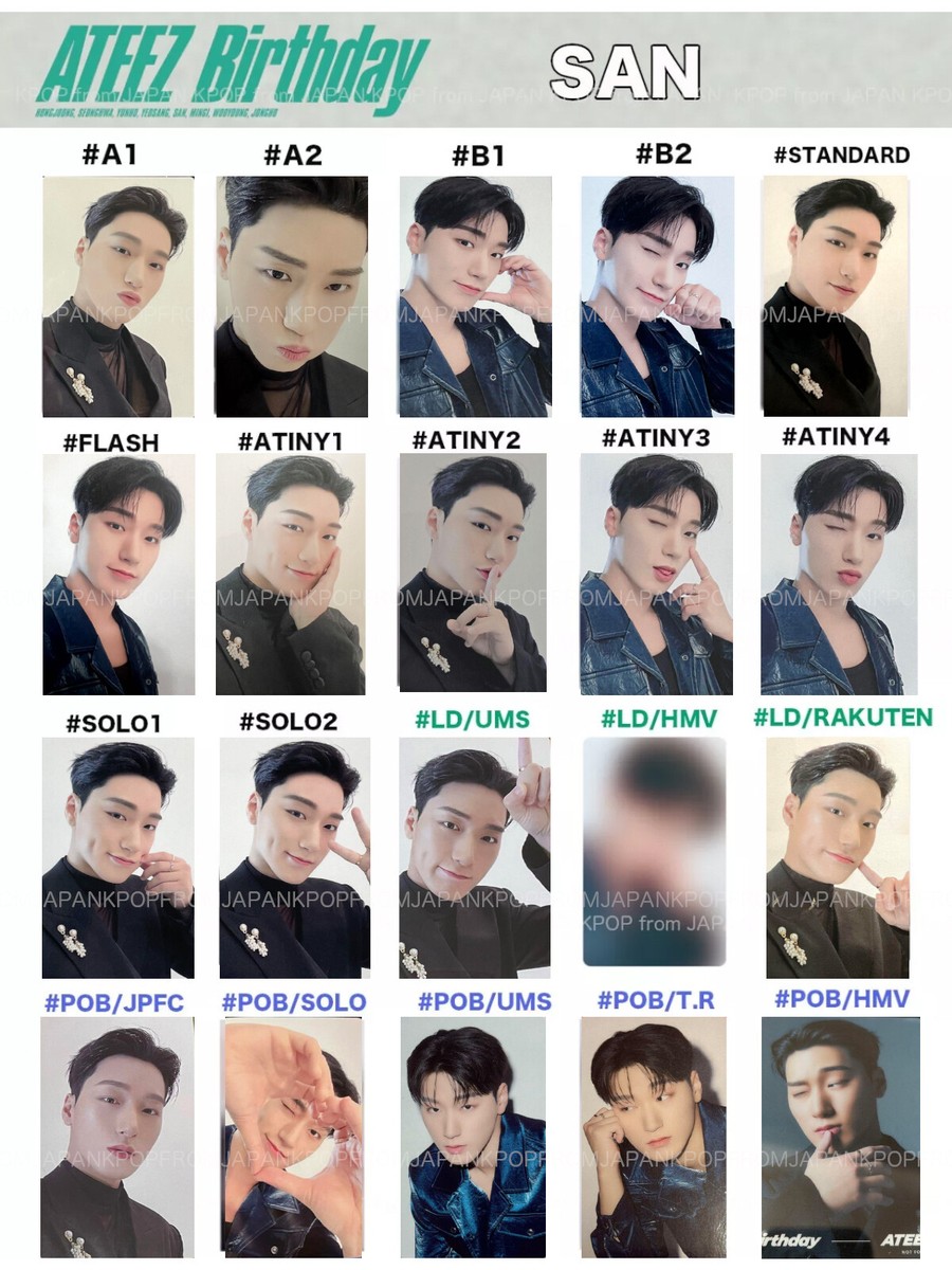 SAN ATEEZ Birthday JAPAN POB LUCKY DRAW ALBUM PHOTOCARD ATINY SOLO