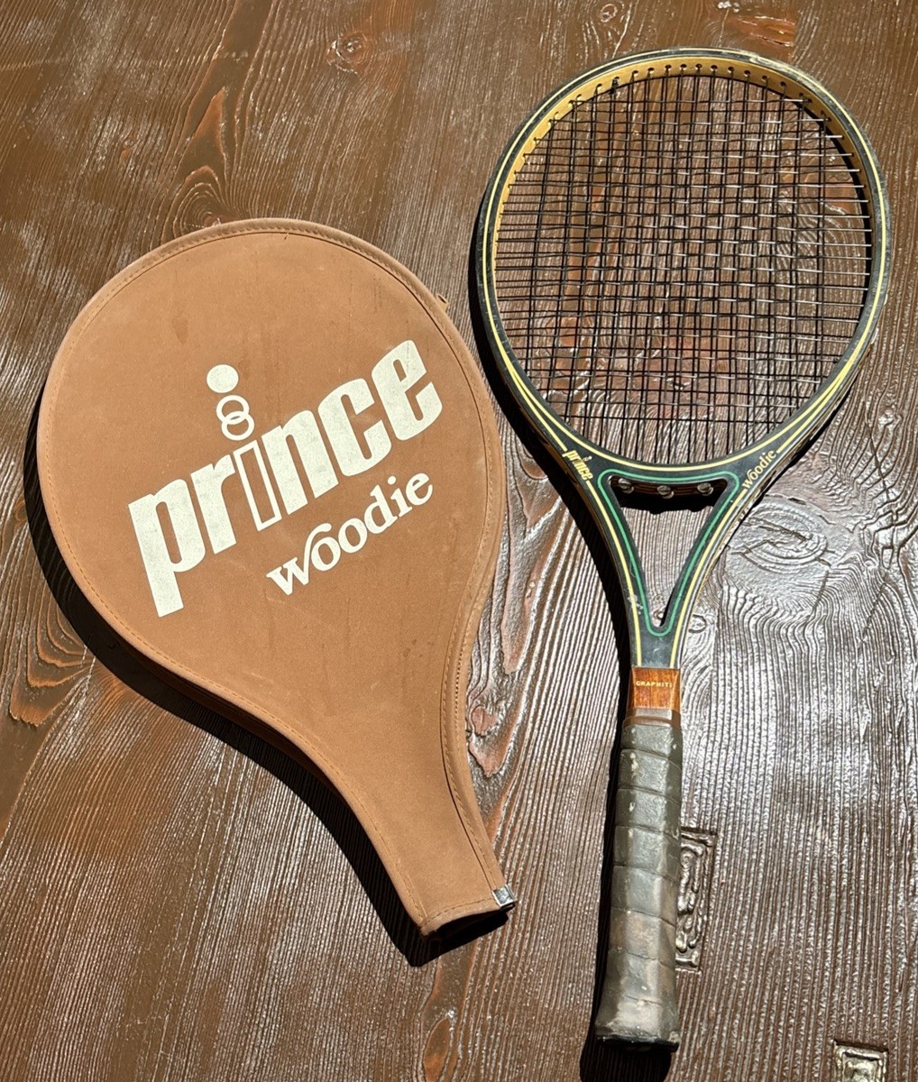 Vintage Prince Woodie Tennis Racquet 1980 Graphite Ash Maple 4 5/8