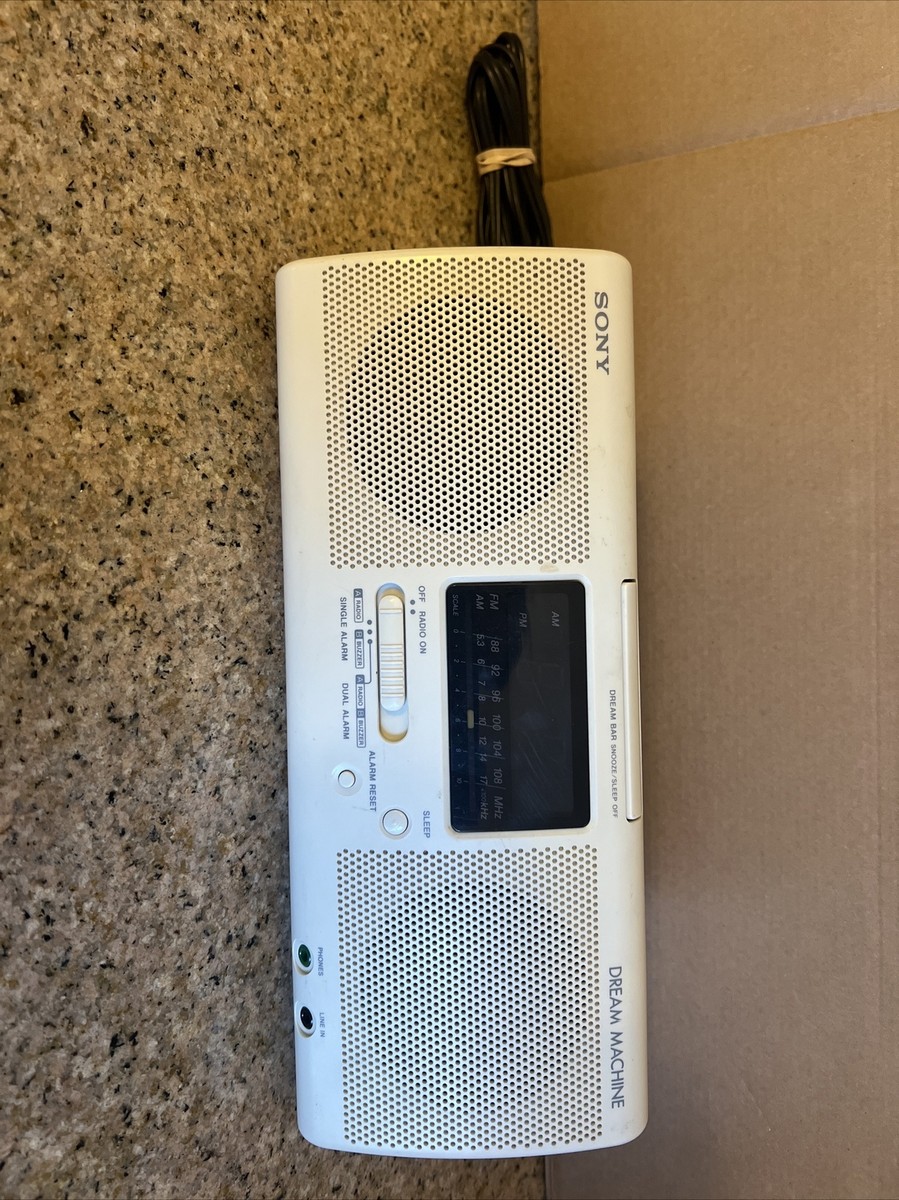 VINTAGE Sony Dream Machine Clock Radio Alarm AMFM Stereo ICF CS750