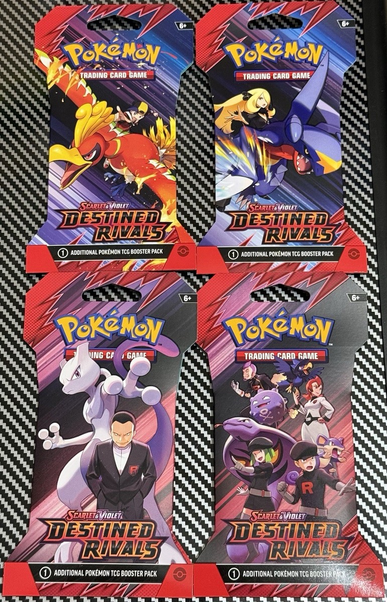 1x Set of (4) Pokemon Destined Rivals Single Sleeved Blister