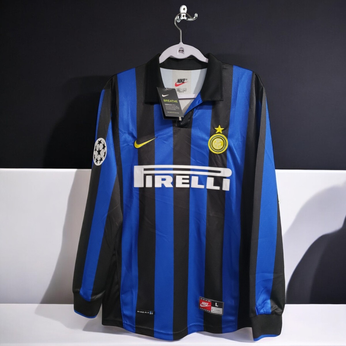 FC INTER DE MILAN 98/99 HOME - JERSEY RETRO - SOCCER - XL (USA