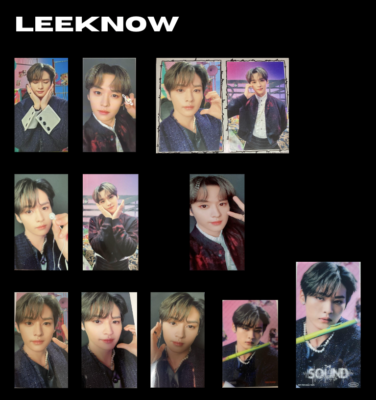 Stray kids LeeKnow THE SOUND Official Photo card POB FC Fanclub