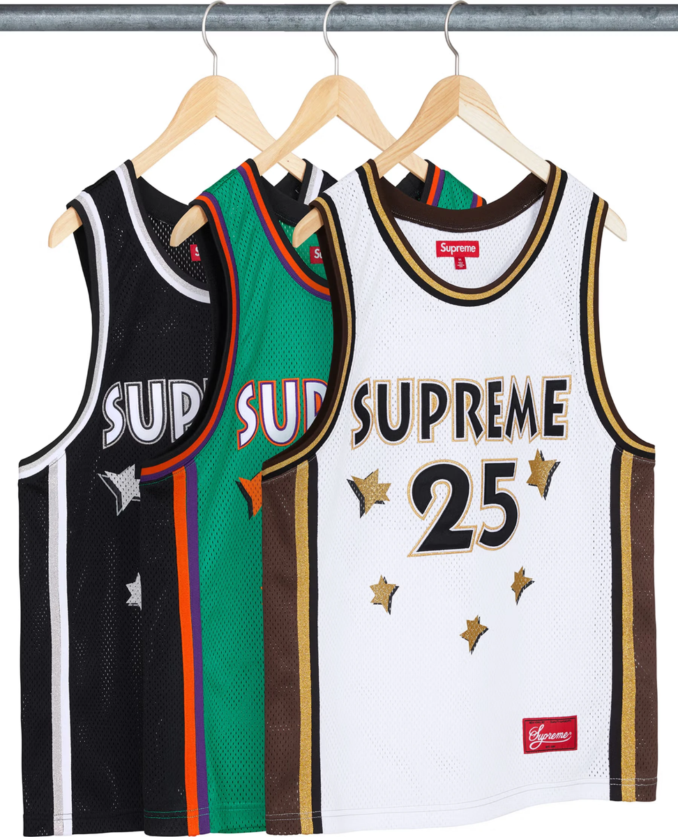 Supreme All Star Basketball Jersey Black White Green 3colors SS25