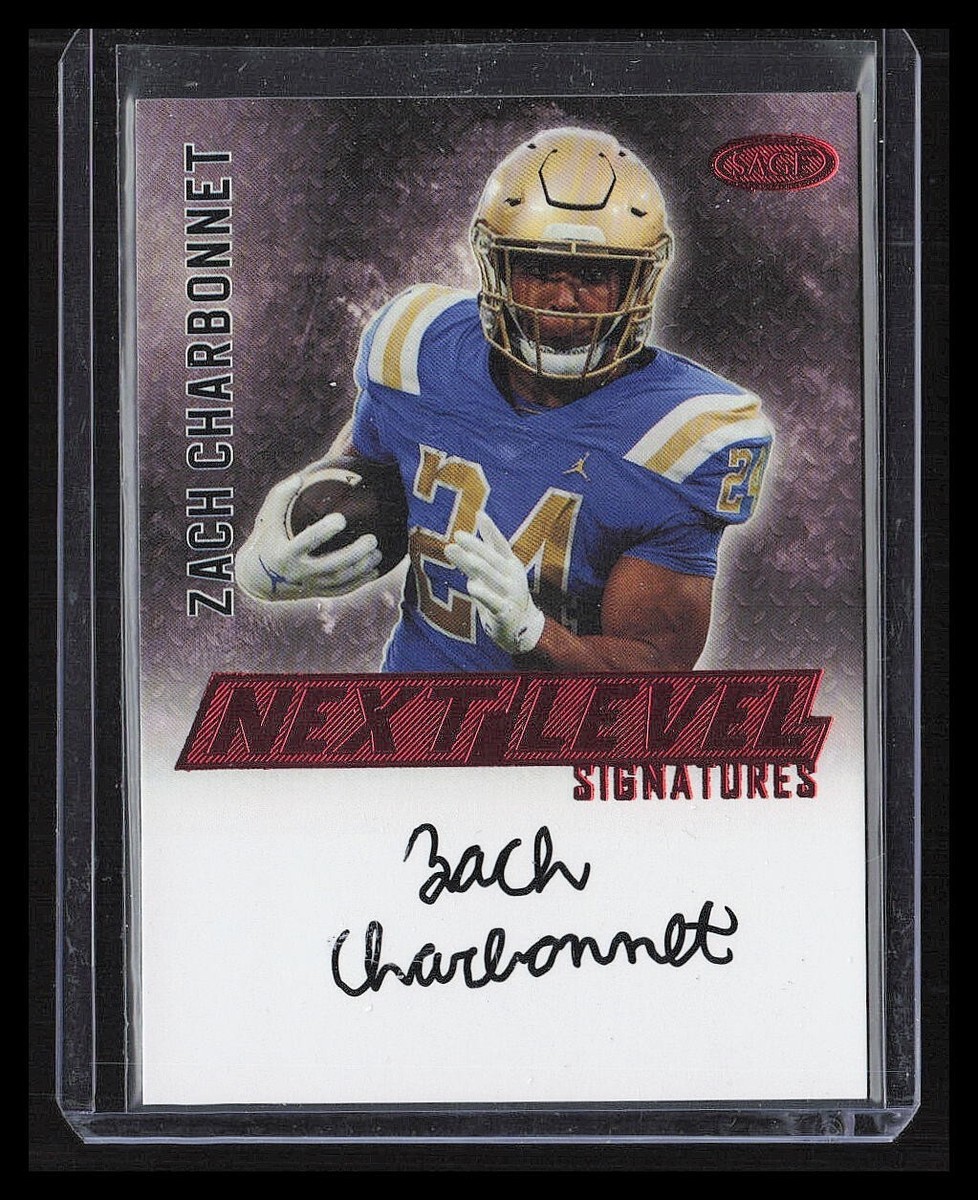 ZACH CHARBONNET 2023 Sage Next Level Signatures Red Autograph