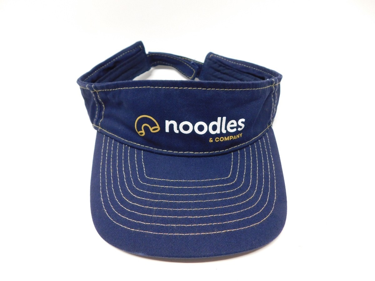 Noodles & Company Visor Employee Uniform Hat Cap Navy Blue Hook
