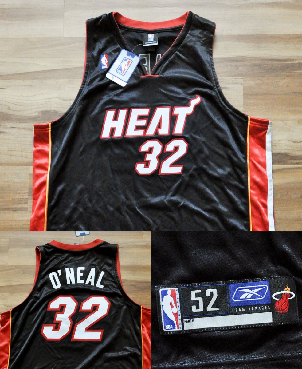 Shaquille O'Neal Miami Heat Reebok Jersey Authentic Black Shaq NBA
