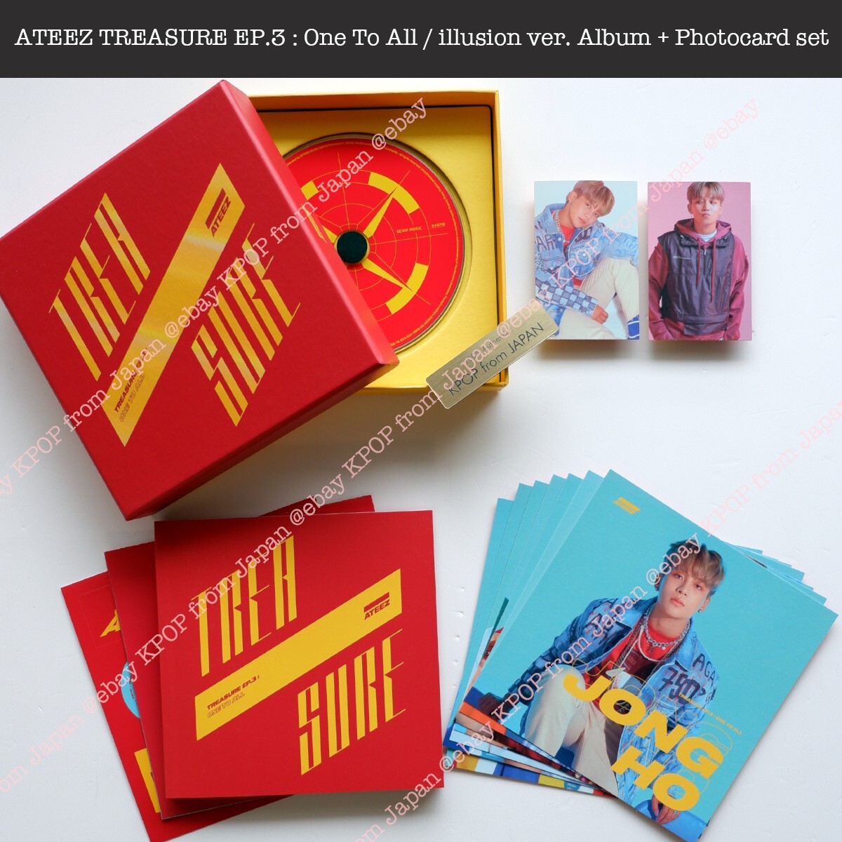 JONGHO ATEEZ TREASURE EP.3 : One To All / illusion ver. Album +
