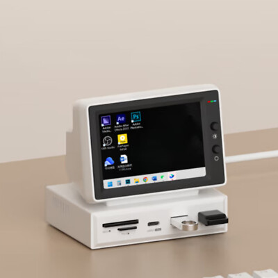 Hagibis Mini Monitor USB-C Docking Station 3.5'' IPS Screen For
