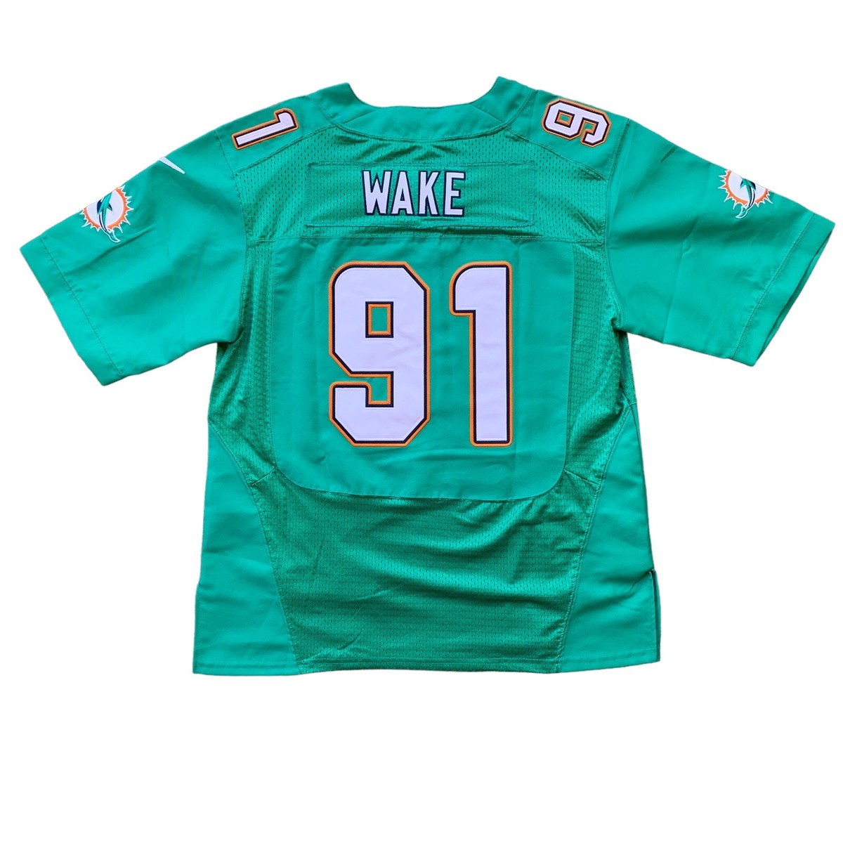 Miami Dolphins Cameron Wake #91 Nike On Field Jersey Size 44 Green