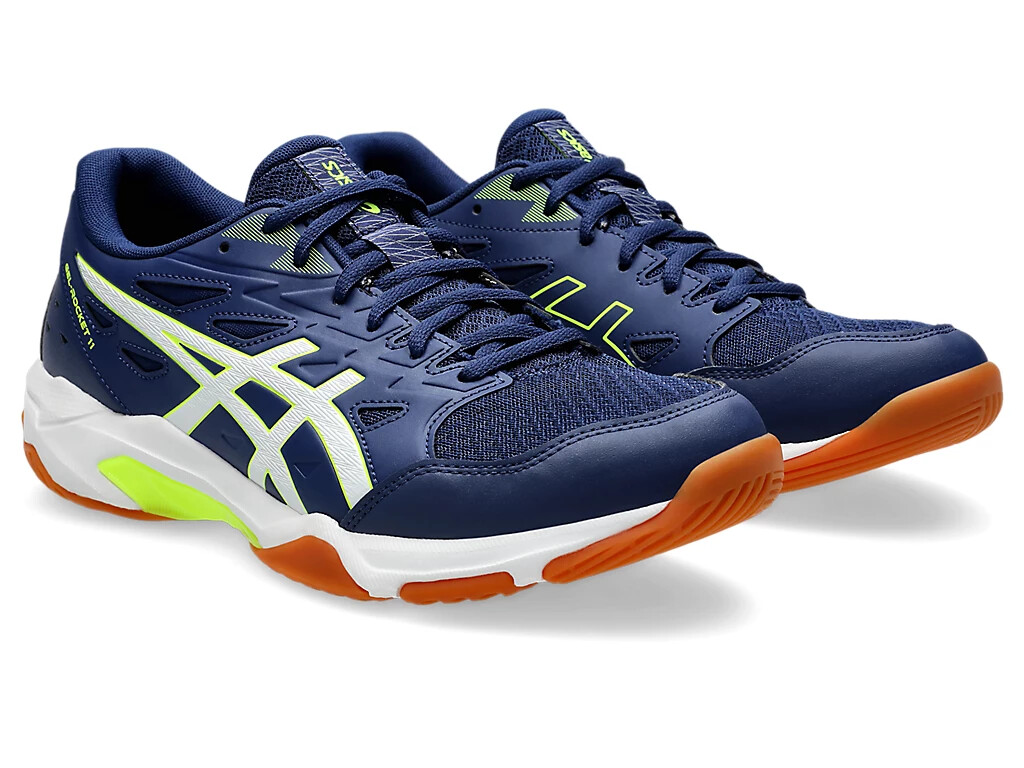 Asics Volleyball Shoes GEL-ROCKET 11 Blue Expanse/Safety Yellow