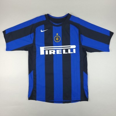 Nike Inter Milan Jersey Mens Small Blue #10 Adriano Pirelli Soccer