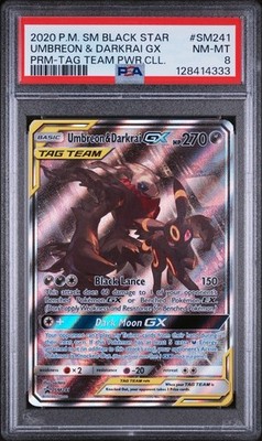 Umbreon and Darkrai GX Tag Team Black Star Promo SM241 PSA 8🔥 | eBay