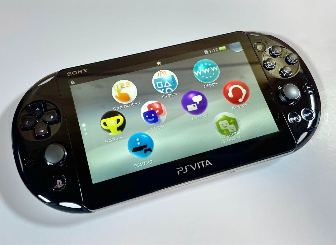SONY PS VITA PCH-2000 Black Playstation Working Tested from Japan