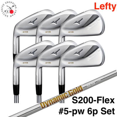 Mizuno Pro 245 Iron Wedge #5-pw 6p Set Lefty S200-Flex Dynamic