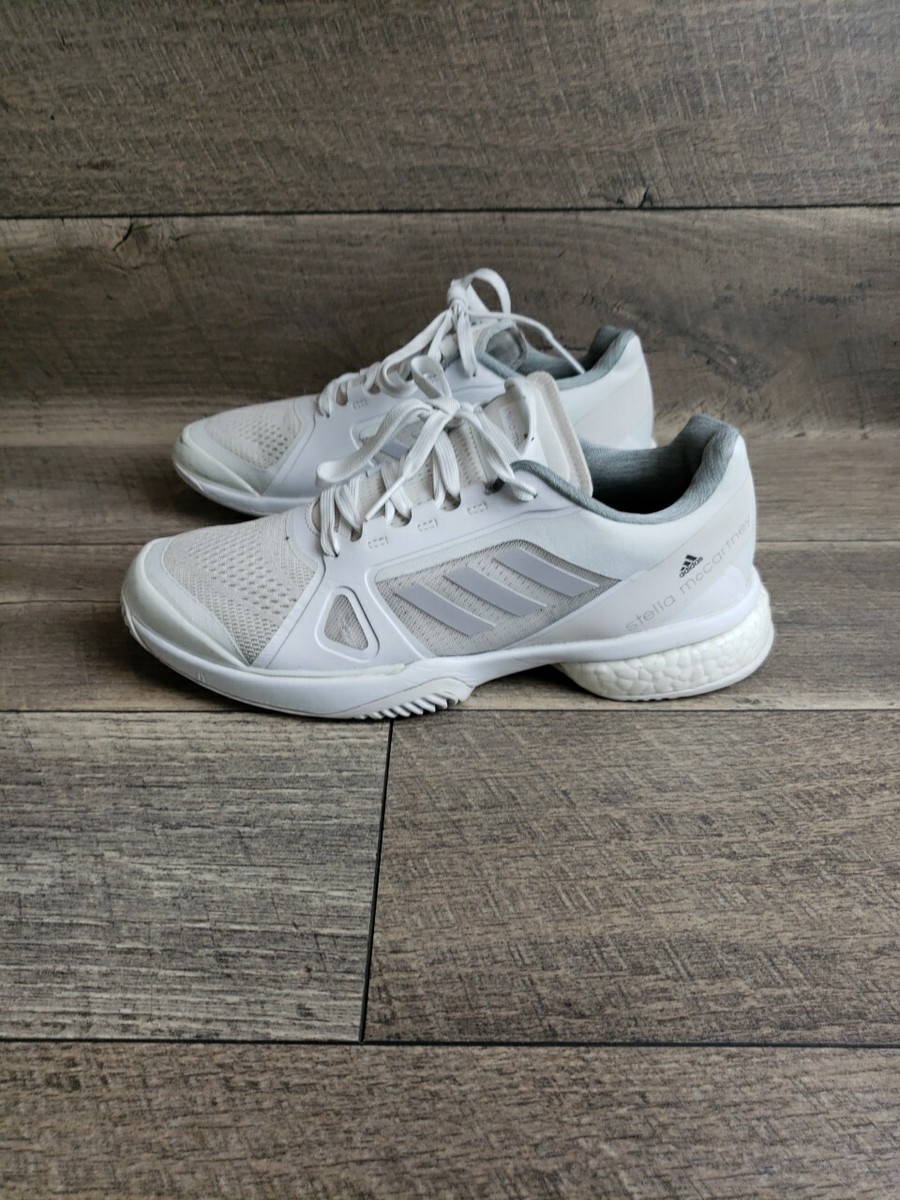 Adidas Stella McCartney Womens White Stella Court Tennis Shoes