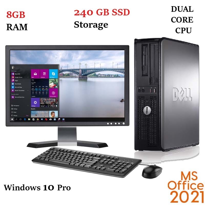 DELL Desktop PC 8GB 240GB SSD 19