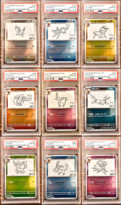 PSA 10 & 9 Yu Nagaba Eevee's Promo Complete Sequential set Pokemon