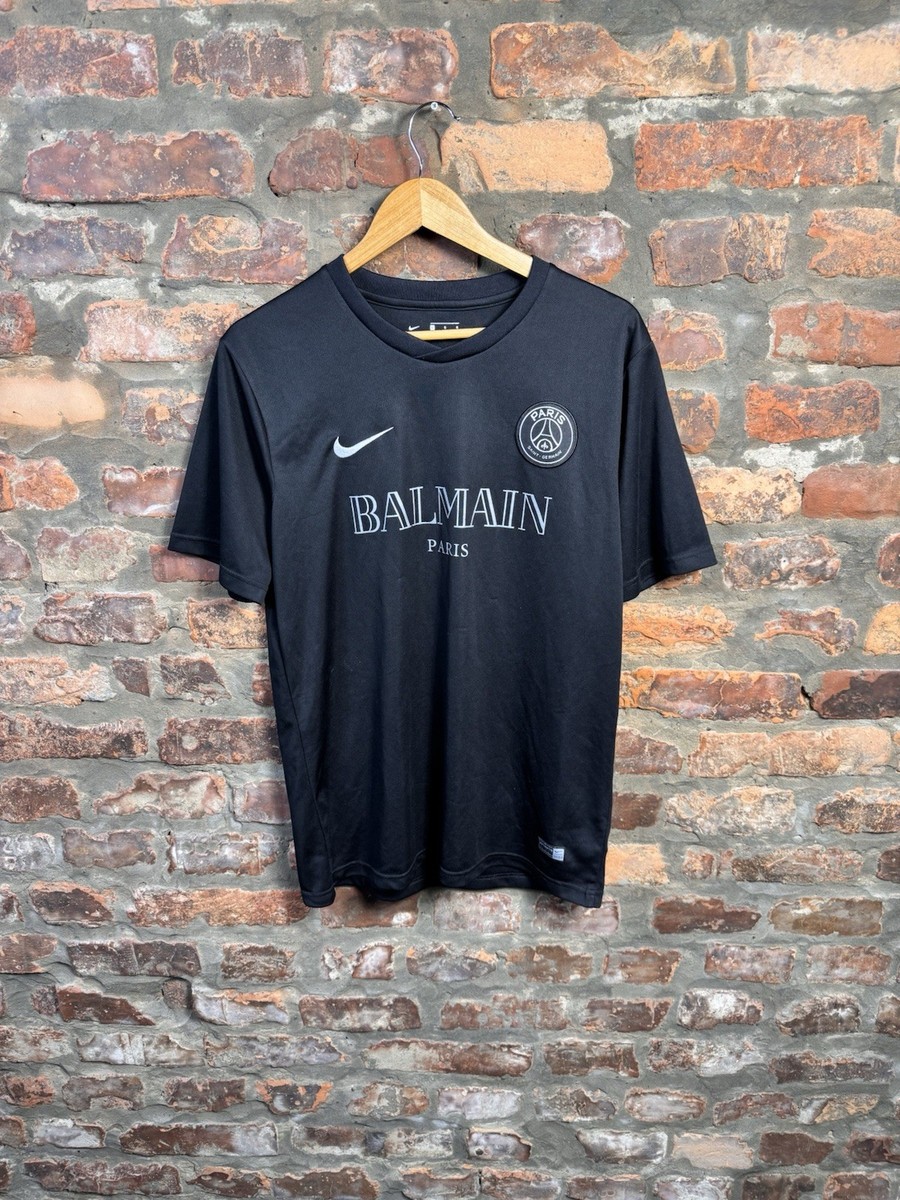 Men's Nike PSG x Balmain Paris Black Jersey Size L - Paris Saint