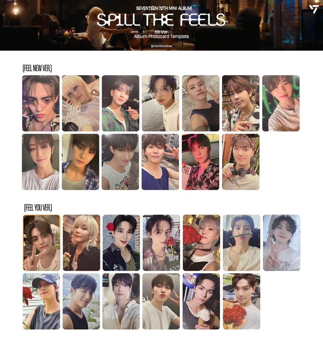 SEVENTEEN album SPILL THE FEELS PHOTOCARD ALBUM ALL VERSION
