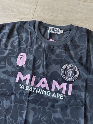 A Bathing Ape BAPE x Inter Miami CF Black Camo Tee Multiple Sizes
