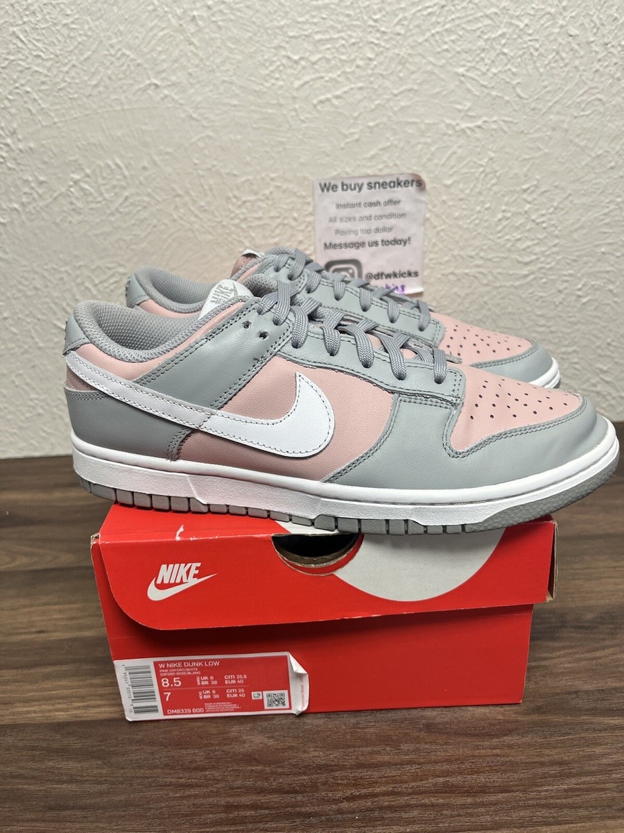 Size 8.5 - Nike Dunk Low Soft Grey Pink W | eBay
