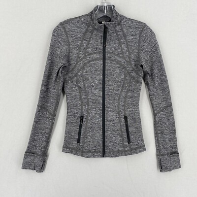 Lululemon Define Jacket Luon Heathered Black Gray Size 4 Long