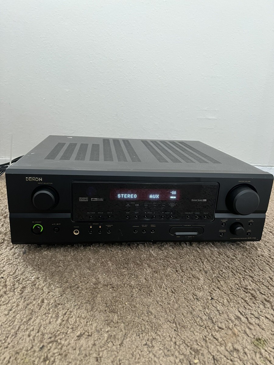 Denon AVR-1705 Receiver Home Theater System TESTED AND WORKING NO