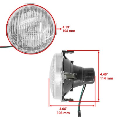 Caltric Left & Right Headlight Kit For Yamaha Kodiak 400 YFM400F