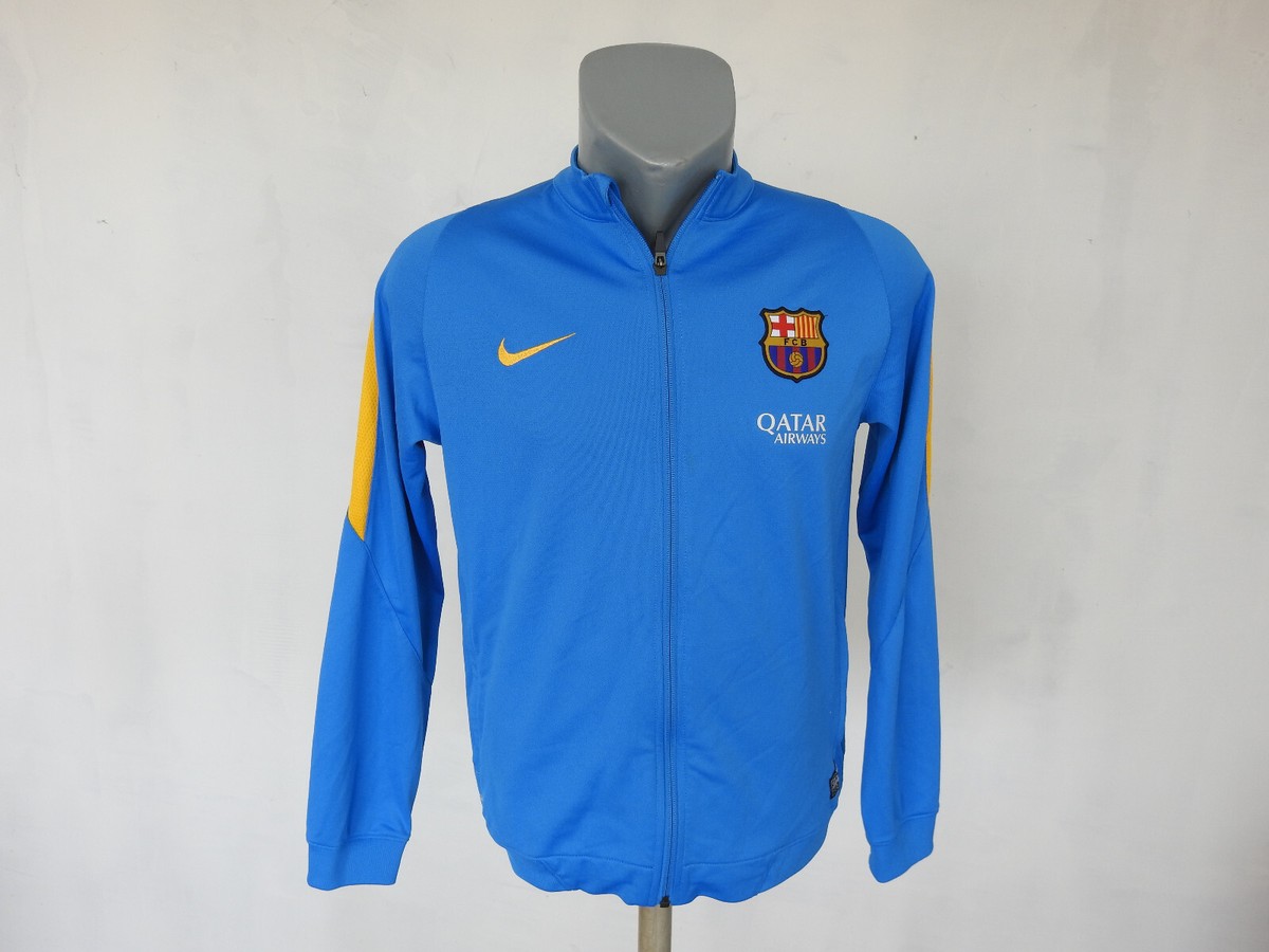 FC Barcelona Track Top Jacket Nike Blue Full Zip Training Top Size