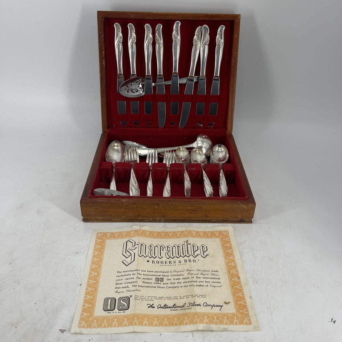 Vintage International Silver Co. 55 Piece Silver Plate Flatware