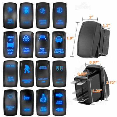 LED Light Rocker Switch Toggle Button 12V for CFMOTO ZFORCE 800