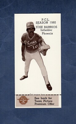 17 JOSE BARRIOS, Phoenix Giants | PCL 1980 Valley National Bank