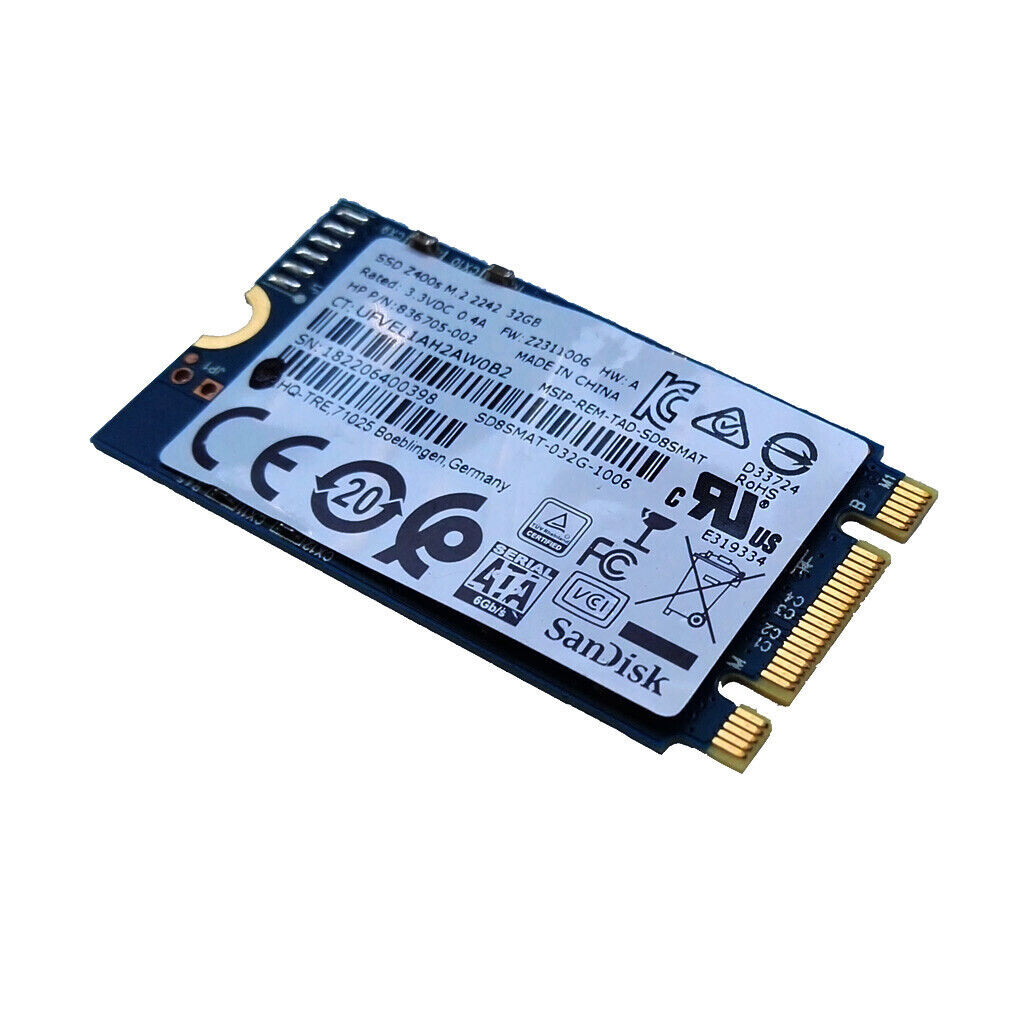 SanDisk 32GB Z400s 42mm 2242 M.2 SATA 3.2 6Gb/s OEM SSD SD8SMAT