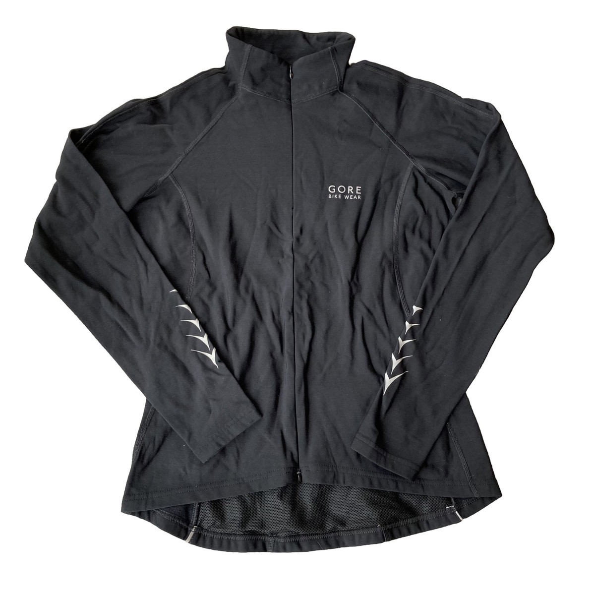 Gore Bike Wear Jacket Sz M Zip Up Workout Cycling Sports Black RN