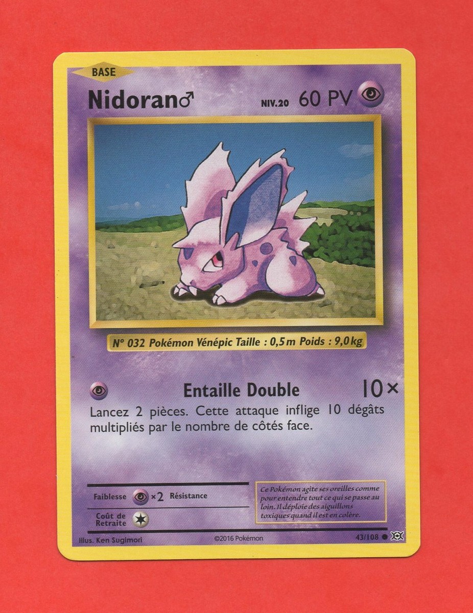 Pokémon No. 43/108 - Nidoran Level 20 - 60HP (A5907) | eBay UK