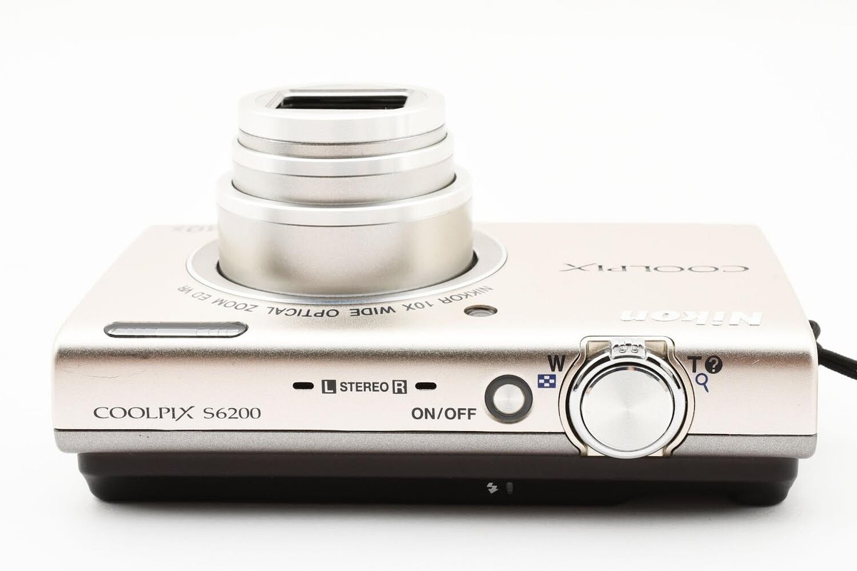 Nikon Coolpix S6200 digital camera W/Battery, Charger Silver | eBay
