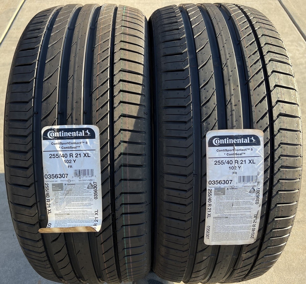 Set of TWO BRAND NEW 255/40R21 Continental ContiSportContact 5