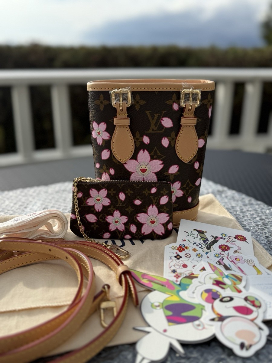 New Louis Vuitton X Takashi Murakami 2025 Nano Bucket Cherry