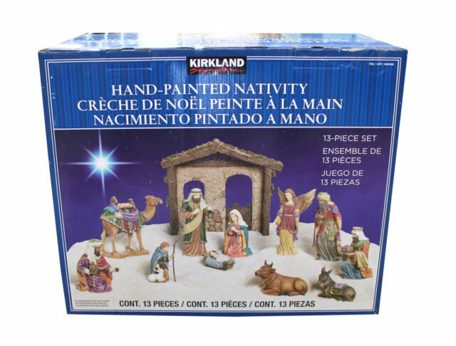 Kirkland Signature Hand-Painted Christmas Nativity 13-Piece Set