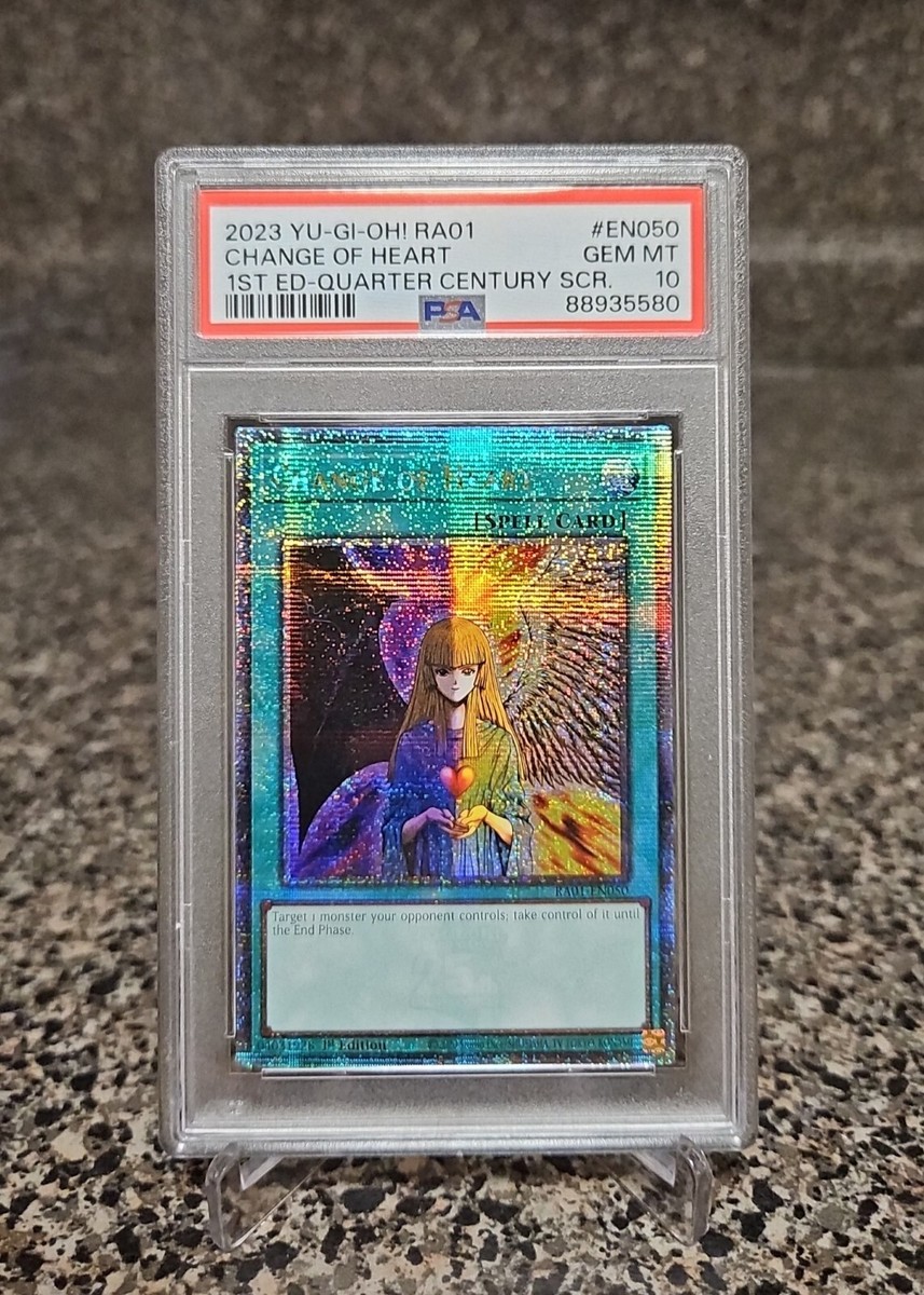 PSA 10 GEM MINT Change Of Heart Quarter Century Secret Rare RA01