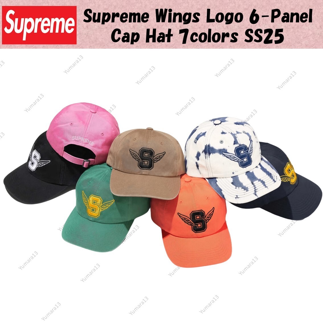 Supreme Wings Logo 6-Panel Cap Hat 7colors SS25 | eBay