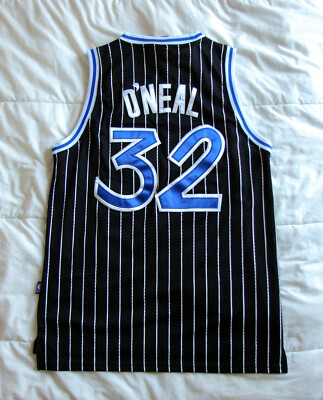 Men's Vintage Nike Team Shaquille O'Neal #32 Striped Orlando Magic