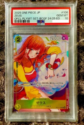 PSA 10 Zeus Nami OP11-106 Promo Bandai Card Games Fest 24-25 ONE