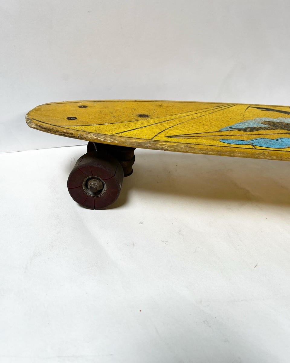 Hang Ten Skateboard Fiberglass With Trucks and Wheels Great