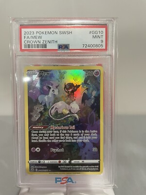 PSA 9 Mint 2023 Pokemon Crown Zenith Mew Full Art GG10/GG70 | eBay
