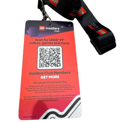 2025 F1 Japanese GP Suzuka LEGO Official Lanyard Neck Strap Pass