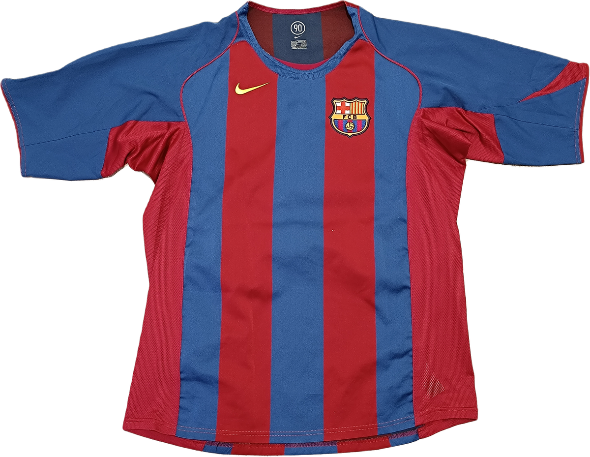 maglia calcio vintage Barcelona Nike Ronaldinho 2004 2005 Home